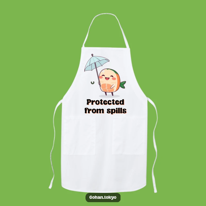 Funny Sashimi Apron: Grinning Chef Character - Culinary Funny Gift!