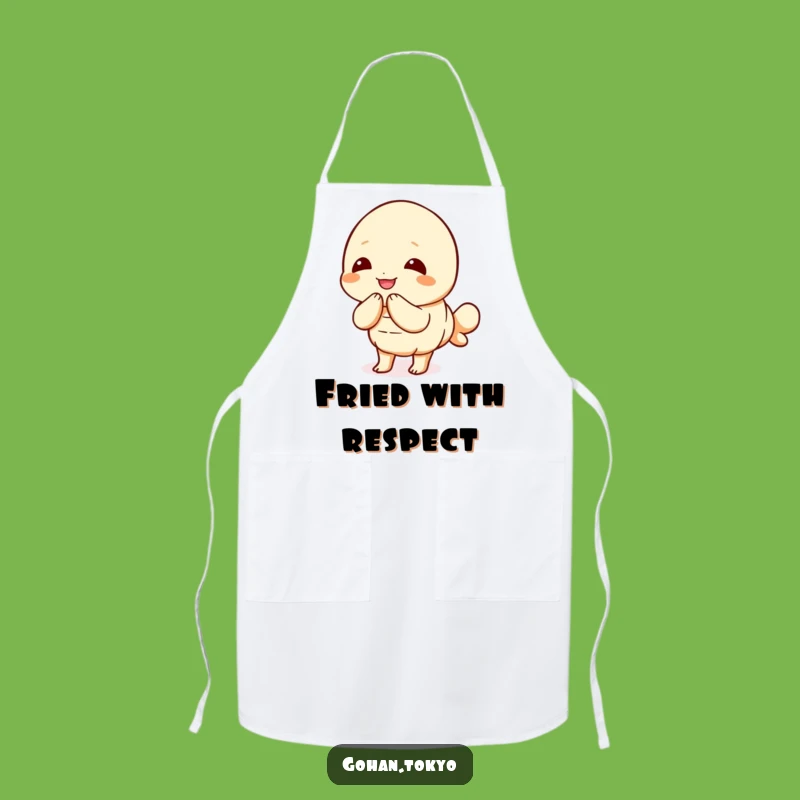 Funny Tempura Shrimp Apron: Polite Chef Character - Kitchen Funny Gift!