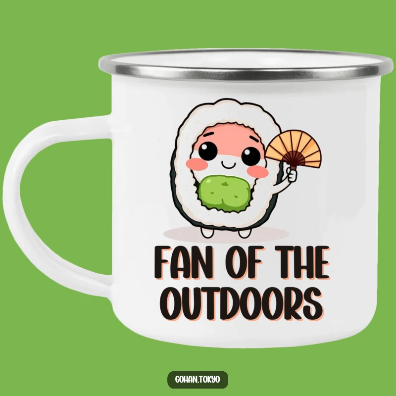 Adventurous Funny Sushi Roll Camping Mug: East Meets West Outdoors