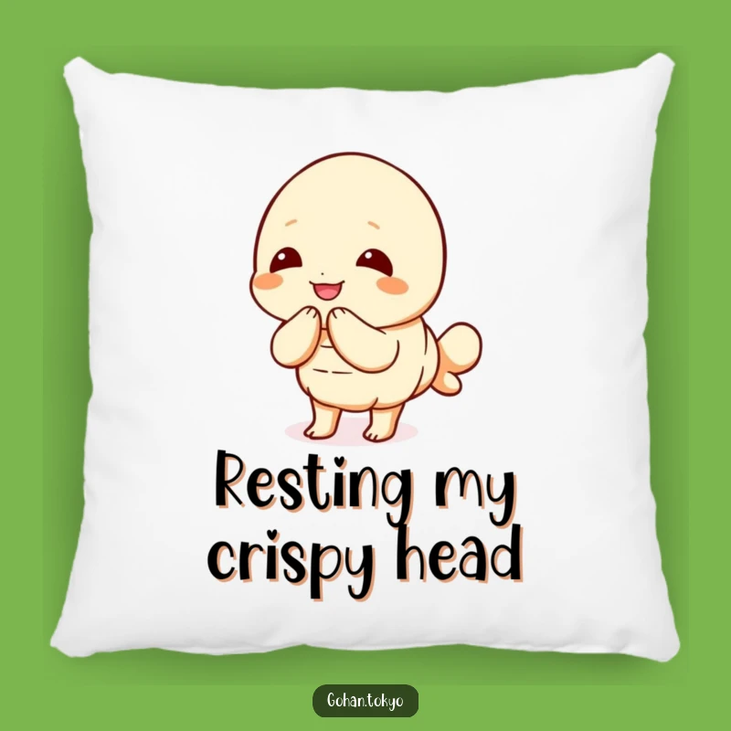 Funny Tempura Shrimp Pillow: Bowing Character Comfort - Soft Funny Gift Cushion