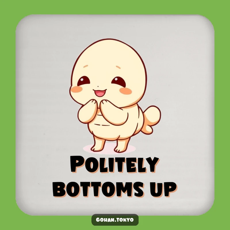 Funny Tempura Shrimp Coaster: Bowing Protector - Polite Funny Gift Accessory