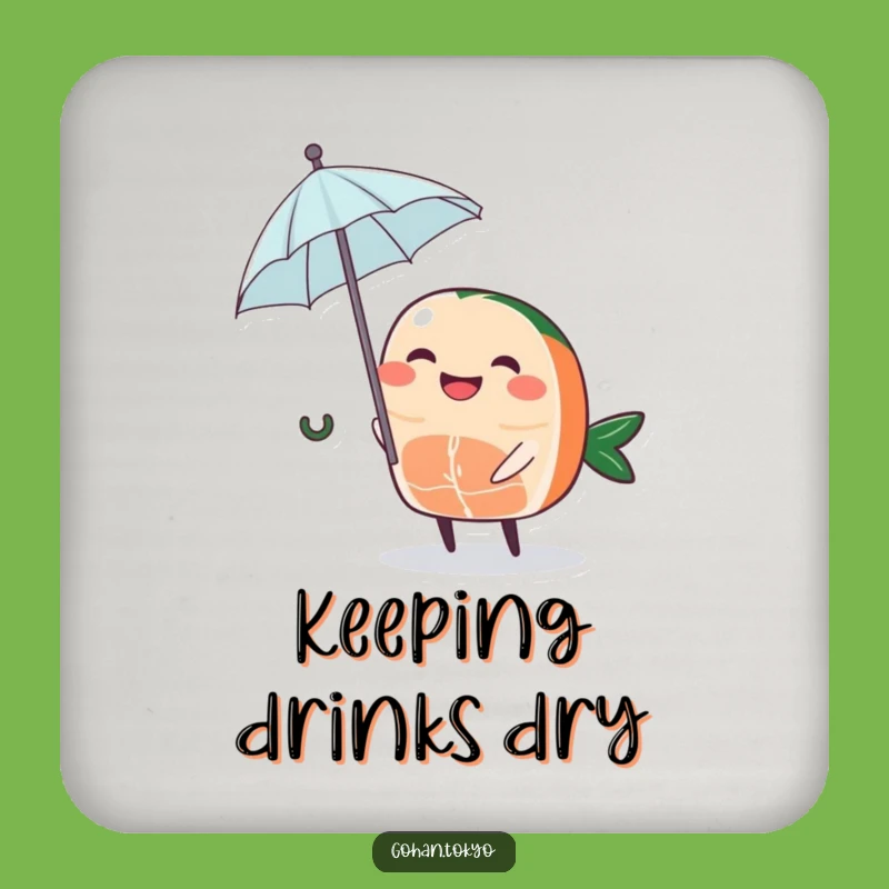 Funny Sashimi Coaster: Grinning Umbrella Protector - Quirky Funny Gift Accessory