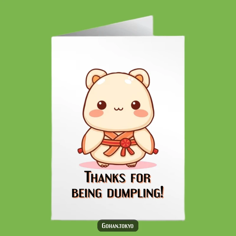 Free Printable Thank You Card: Grateful Dumpling Sash, Downloadable DIY Gift