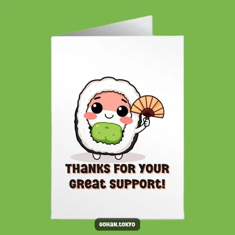 Free Printable Sushi Roll Thank You Card: Fun Downloadable Appreciation for Sushi Lovers