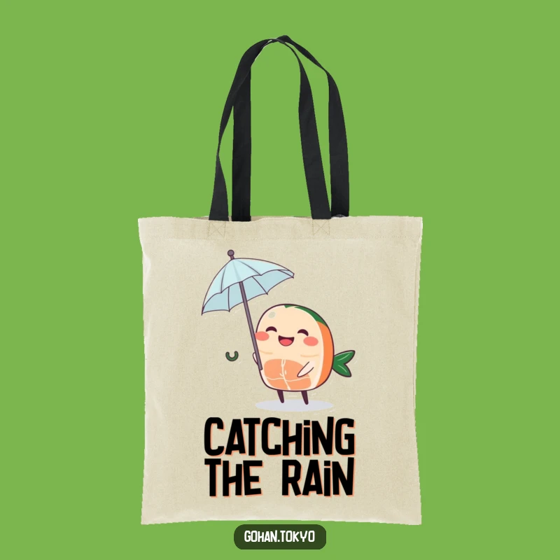 Funny Sashimi Tote Bag: Grinning Umbrella - Carry Your Fun Funny Gift!